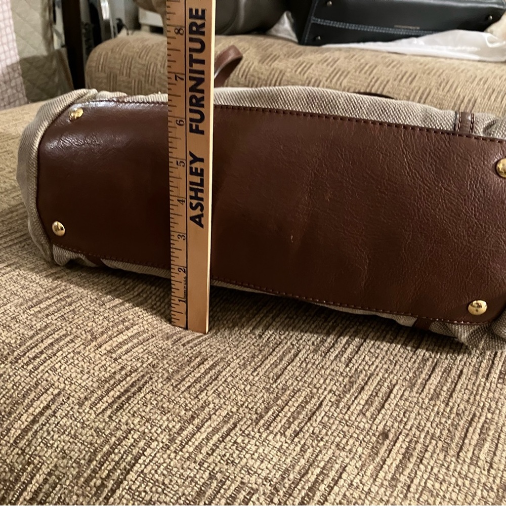 KORS Michael Kors leather and linen large bag - Picture 8 of 11